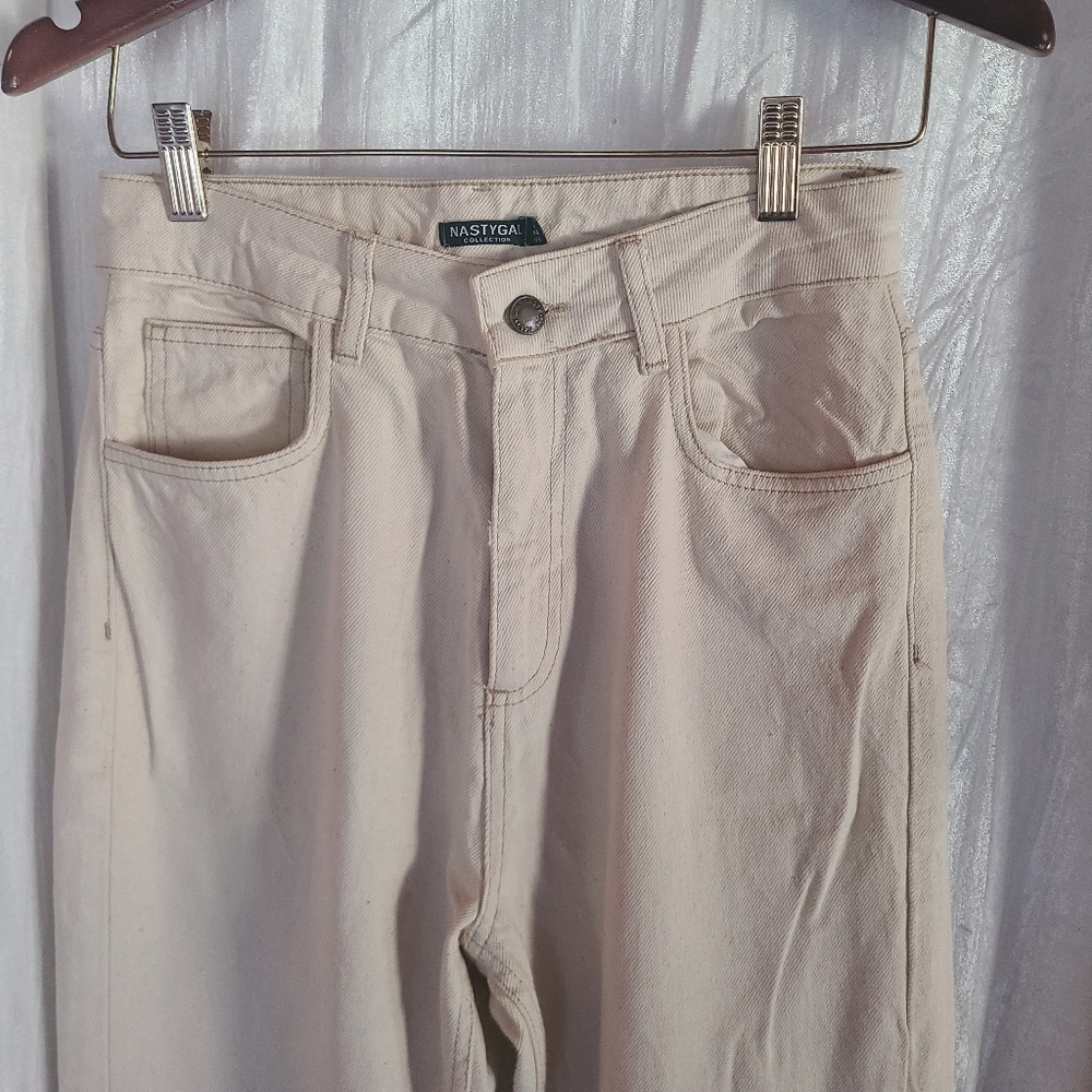 Nasty Gal Collection Ivory Denim‎ Jeans